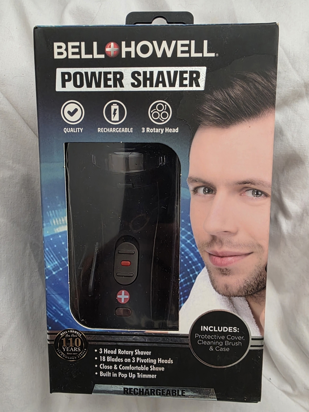 New Power Shaver Rechargeable Mens Shaver - Black